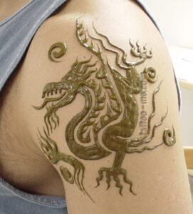 Tribal Dragon Temporary Tattoo