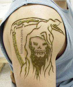 Grim Reaper Tattoo on shoulder