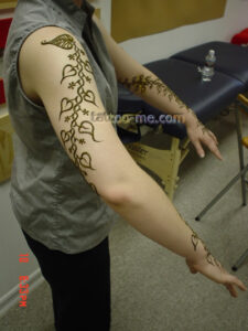 Flower and Vine Henna Tattoos Flower and Vine Henna Tattoos