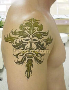 Green Man leaf face Man of the forest Tattoo Green Man leaf face Man of the forest Tattoo