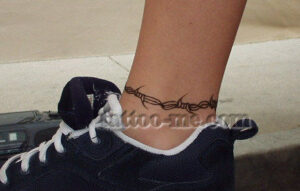 barbwire ankle tattoo design barbwire ankle tattoo design