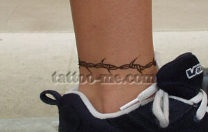 barbwire ankle tattoo design barbwire ankle tattoo design